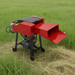 220V Hay Chopper Animals Feed Fodder Cutting Corn Straw Chaff Cutter 6 Blades