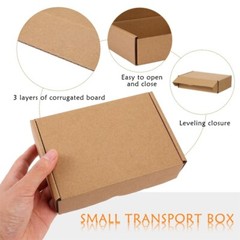 5×2.7×1.5-inch transport box in bulk brown, used for packaging mailed gifts