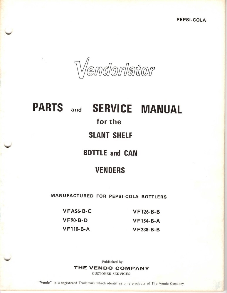 Vendorlator Manual Variations, Reprint, CD or Thumb drive. Check variation