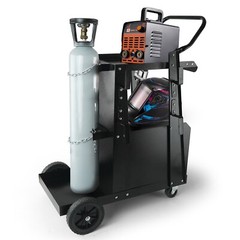 Welding Cart 2-Tier 265LBS Welder Cart with Anti-Theft Lockable Cabinet