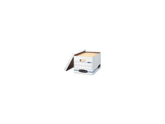 Stor/File Storage Box, Letter/Legal, Lift-Off Lid, White/Blue, 4/Carto