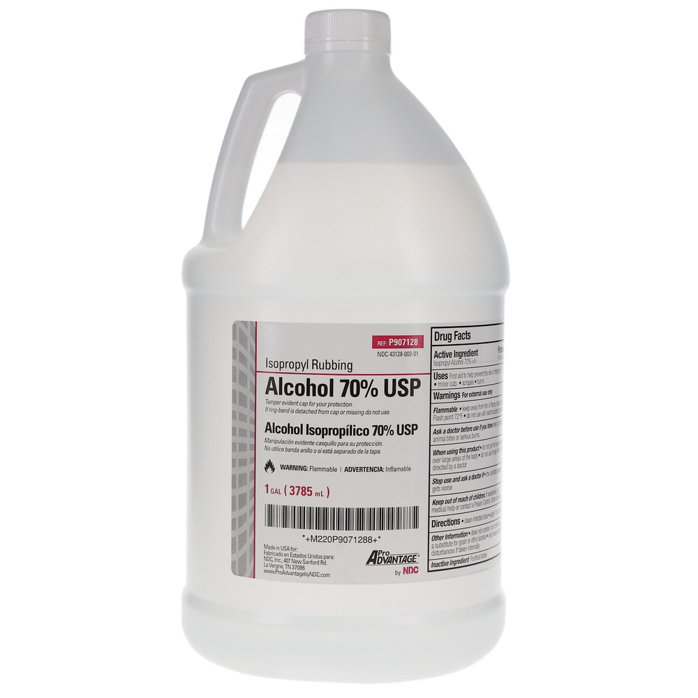 Pro Advantage P907128 Isopropyl Rubbing Alcohol 70% ISO 1 Gallon