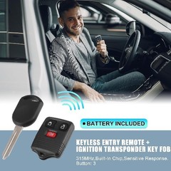 315MHz Keyless Entry Remote Ignition Transponder Key Fob 3 Buttons for F-150 F-2
