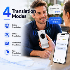 ENENCE PRO | Language Translator Device, Two Way Real-Time Voice Translation