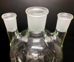 CHEMGLASS Glass 3,000ML 3-Neck Morton Type Round Bottom Flask 29/42 45/50 Center