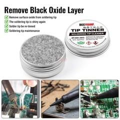 BEEYUIHF 26g Soldering Tip Tinner Activator Cleaner Refresher 5 Cleaning Sponge