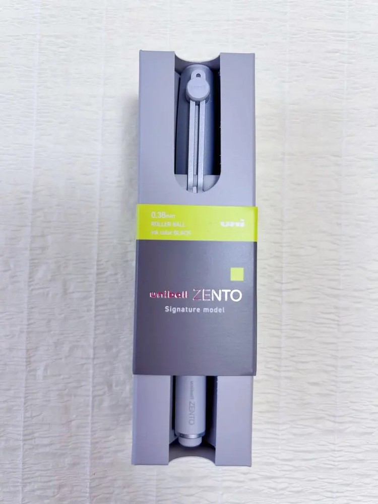 Mitsubishi uni-ball ZENTO Silver 0.38mm UBZH38.26 Signature Gel Pen Japan NEW FS