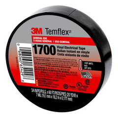 Temflex 1700 Electrical Tape 3/4 in x 60 ft Black Vinyl UL Listed