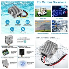DC 24V to 12V Converter 60W 120W 240W 360W Step Down Voltage Reducer Waterproof