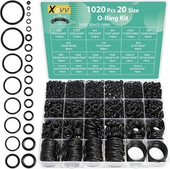 1020 Pcs O Ring Kit 20 Size Nitrile Rubber Oring Assortment Set for Car Auto Veh