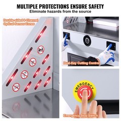 Electric Paper Cutter 19″ Cutting Width 3.14″ Thickness 7″ Touchscreen