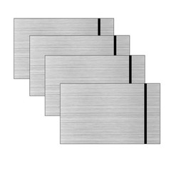 4 Pack Laser Engraving Double Color ABS Plastic Sheets Silver Black 12×8 In