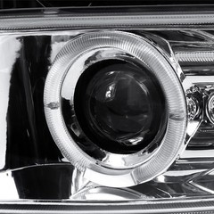 Chrome LED Halo Projector Headlights Bumper Fog Lamps 1999-2002 Silverado Pair