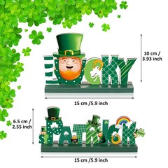 Blulu 2 St. Patrick Table Decorations, Lucky Centerpiece 2 Piece Set