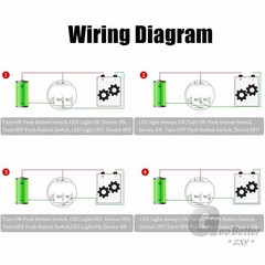 19mm LED ON OFF Waterproof Stainless Steel Momentary Push Button Power Switch