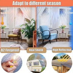 Reflective Insulation Roll 16″x10ft – Fireproof Thermal Bubble for All Seasons