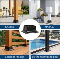 4×4 Post Base Bracket 10 Pcs 3.6″ x 3.6″ Heavy Duty for Wood Post Anchor