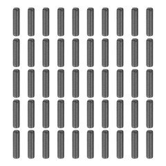50Pcs 3mm x 12mm Dowel Pins 304 Stainless Steel Shelf Support Pegs Black