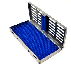 Sterilization Cassette Box 7.25″X3.5″ With Silicone Pad For Surgical Instruments