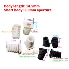 10pc 5.0mm Black Cable Gland Connector Rubber Strain Relief Cord Boot Protector
