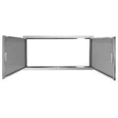 42W x 21H Inch Stainless Steel Outdoor Kitchen Access Door Double