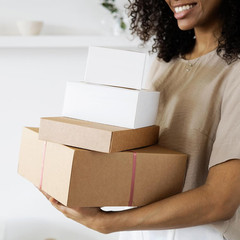 12Pack 4X4X2 Small Shipping Boxes – Brown Corrugated Cardboard Mailer