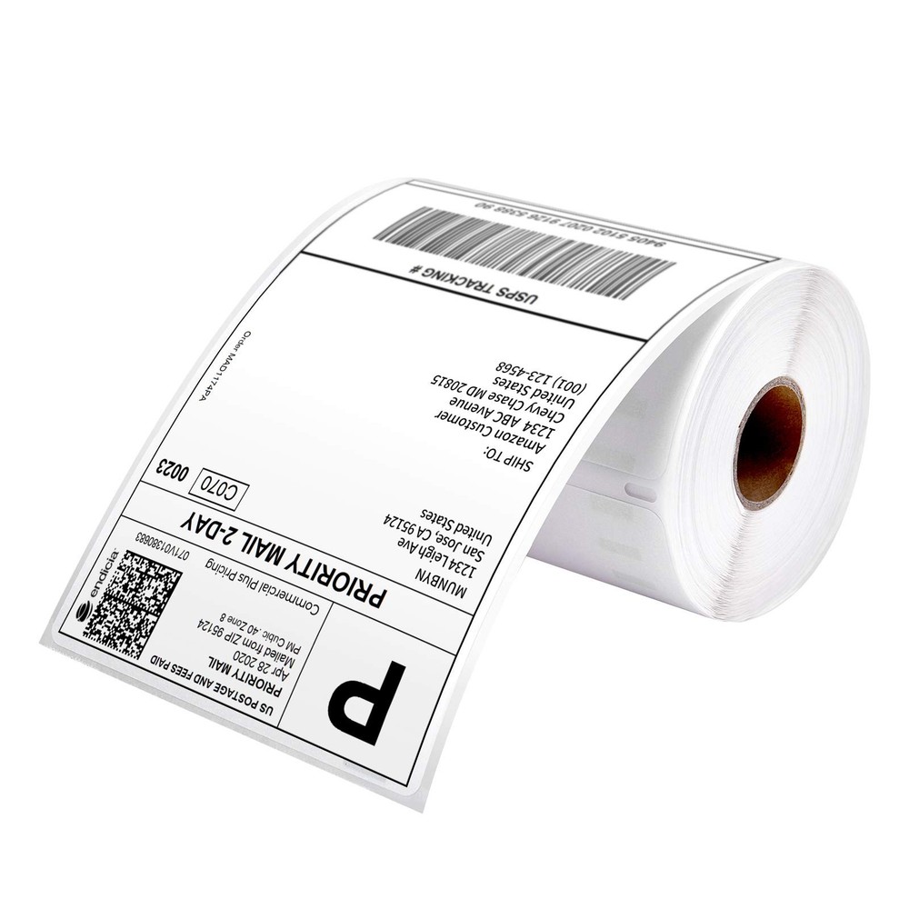 4″x6″ Direct Thermal Printer Label, Shipping Labels Compatible with Rollo, Ja…