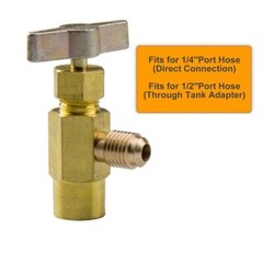 Can Tap Valve Refrigerant Opener Dispenser Tank Adapter 1/4 Freon hose Self Seal