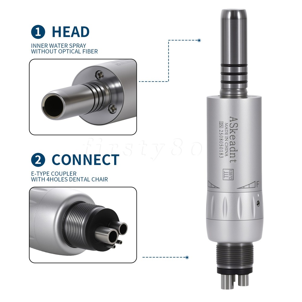 Dental Slow Speed Handpiece Air Motor E-type Internal/ External Water Spray M4