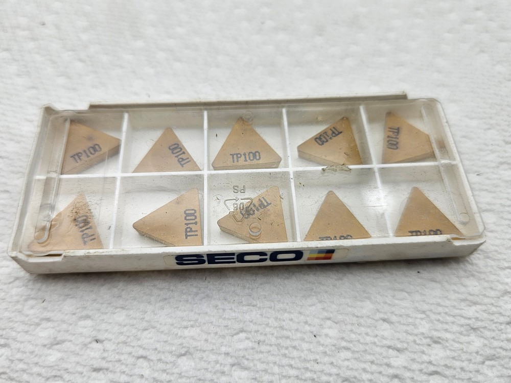 Seco Carboloy TPGN160308 TP100 Indexable Carbide Inserts TPG 322 (Qty 10)