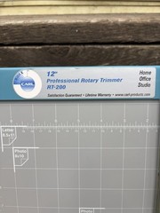Carl 12 In Pro Rotary Paper Trimmer Blue/Silver Precision Cutter Crafting RT-200