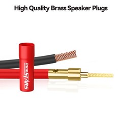 Flex Pin Banana Plugs Connector (6 Pairs, 12 Pcs), 2MM Braided, 24K Gold-Plat…