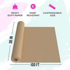 Large Brown Kraft Paper Roll – 36″ x 1200″ 100 ft