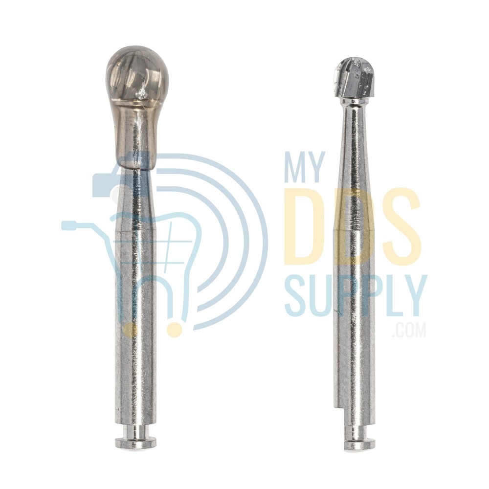 RA8 Round Dental Burs, 22mm (Pack of 20), Carbide for Slow Speed Handpiece