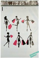 200 Custom Design 10×13 Poly Mailers Cute Shopping Pink Black Envelope Mailers
