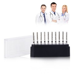 AZDENT Dental Bur Diamond Burs FOOTBALL Multi-Use FINE RED Polishers 10PCS/PACK