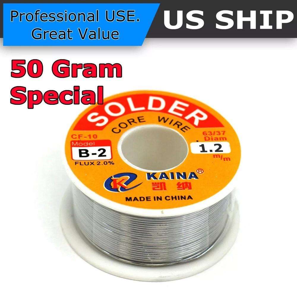 63-37 Tin Rosin Core Solder Wire Electrical Soldering Sn60 Flux .031″/1.0mm 50G