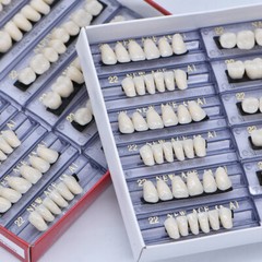 1-6 Box Dental Acrylic Resin Denture 22# A1 Full Set Teeth Upper Lower Shade US
