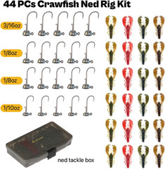 Ned Rig Baits Kit – Soft Plastic Worms & Crawfish for Bass Fishing