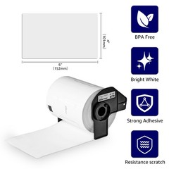 Compatible 4″ x 6″ DK-1241 Shipping Labels for Brother QL Printers with Frame US