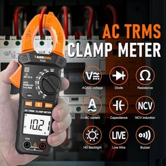 Digital Clamp Meter True RMS 4000 Count Auto Ranging NCV Multimeter Backlight