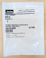 Parker GTC-2 Partek Pargrip PFA Tube Connector Tee 1/8″ Chemical Resistant NEW