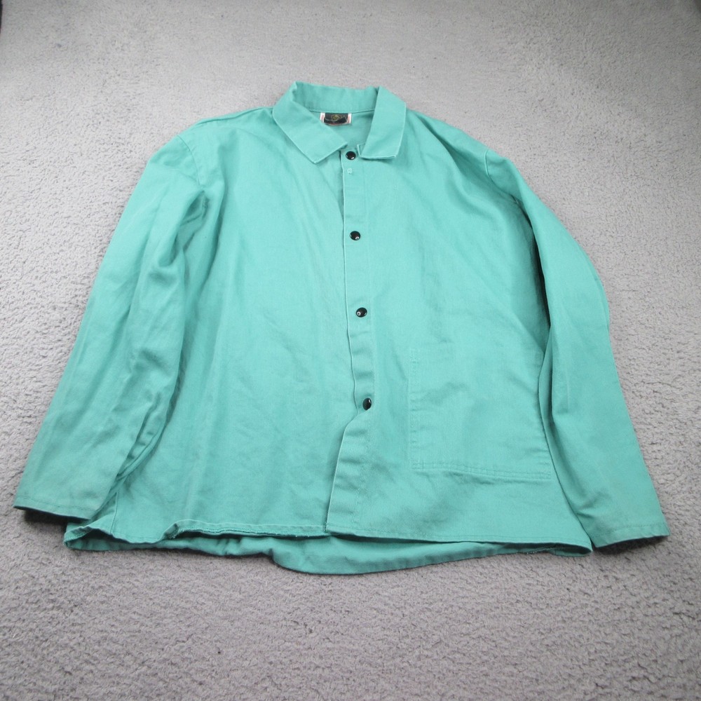 Tillman Flame Resistant Welding Jacket Men’s XL Teal Green Snap Workwear