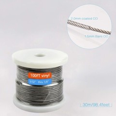 100Ft Stainless Steel Wire Cable 1/16″ Cable Railing Wire Rope Cable Turnbuckles