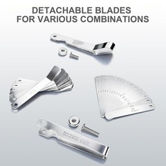 2Pcs Stainless Steel Feeler Gauge Set,32 Straight Blades Feeler Gauge16 Piece…