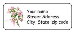 30 Pink Cherry Blossom Flowers personalized return address labels stickers tags