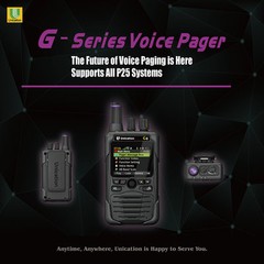 UNICATION G4 7/800Mhz P25 DIGITAL PAGER RECEIVER SCANNER MINITOR 5 V VI 6 APX