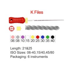 Dental Root Canal Files Hand Use Endodontic C File 25mm / K File 21mm 31mm