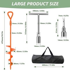 18”/30″ Long Ground Anchor, Heavy Duty Earth Anchors Ground Anchors Screw in Ki