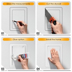Plumbing Access Panel Drywall Ceiling Plastic Wall Removable Hinged 6×9 Inch
